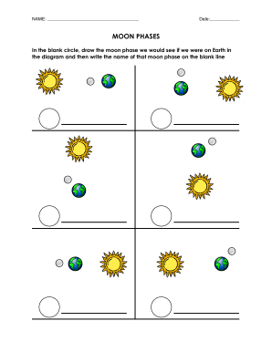 moon phases worksheet answers