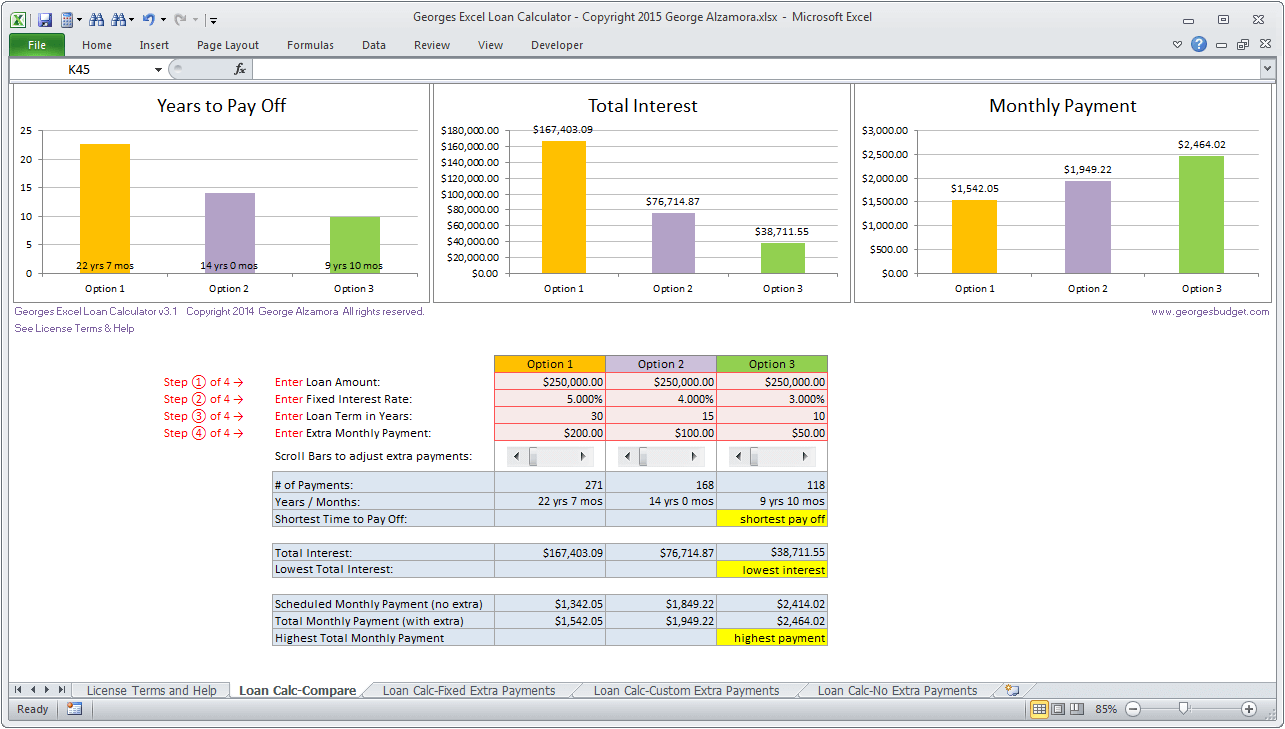 mortgage shopping worksheet