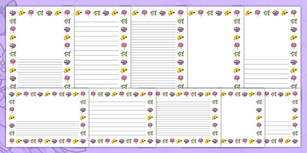 KS1 Mothers Day Page Borders (teacher made) - Twinkl