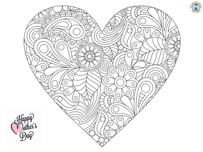 mother s day coloring worksheet