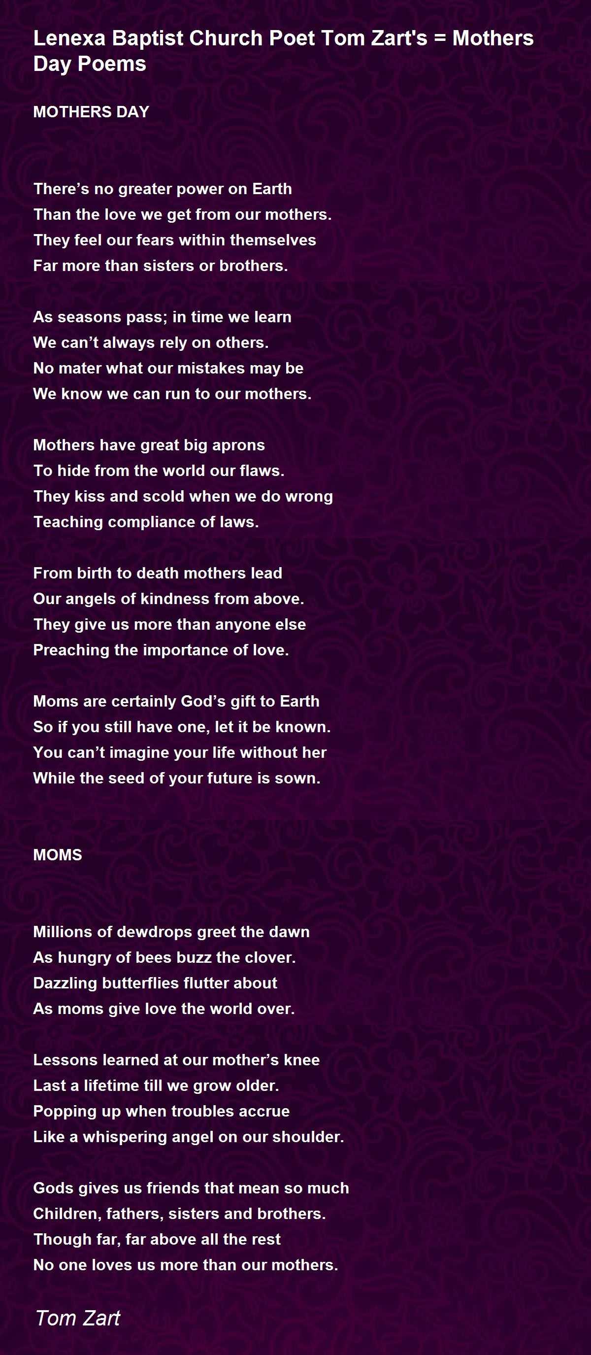 mother s day readings for church