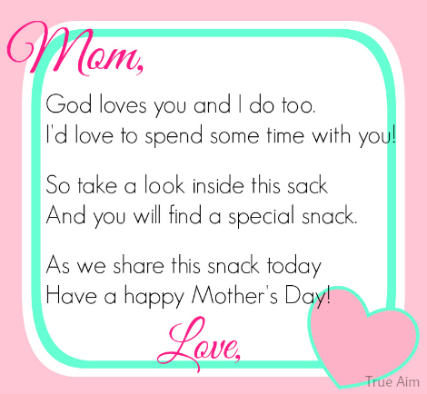 Free Mothers Day Snack Tag Printable - True Aim