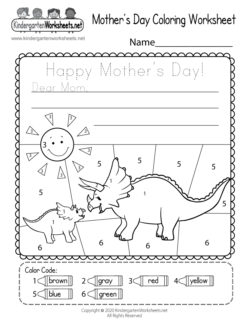 mother s day worksheet for preschool