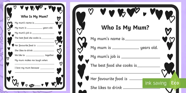 mother s day worksheet for preschool