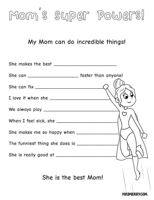 mother s day worksheet for preschool