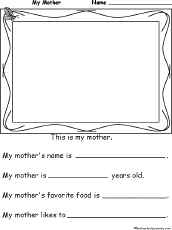 Mothers Day Worksheet: EnchantedLearning.com