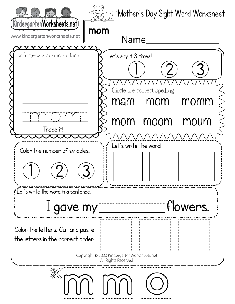mother s day worksheet