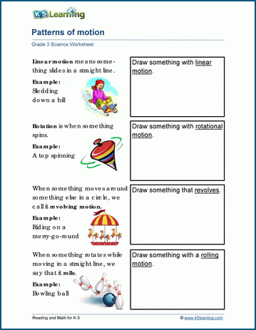 Patterns of Motion Worksheets | Worsheets library