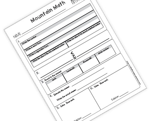 5th Grade Math Spiral Review for Interactive Whiteboard