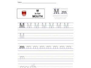 mouth of the cursive writing worksheet