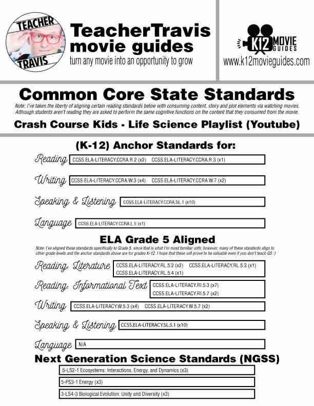 movie worksheet science