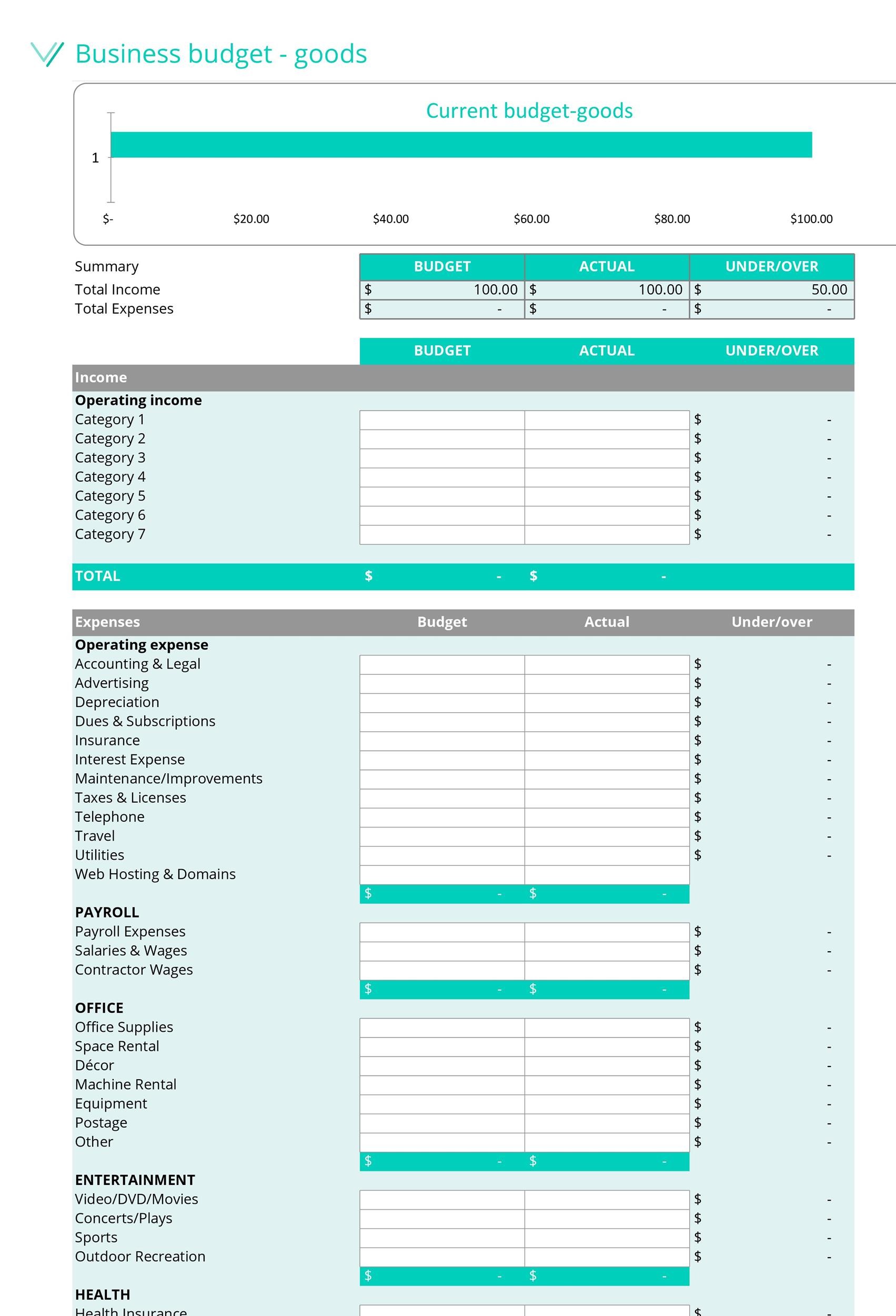37 Handy Business Budget Templates (Excel, Google Sheets) ᐅ ...