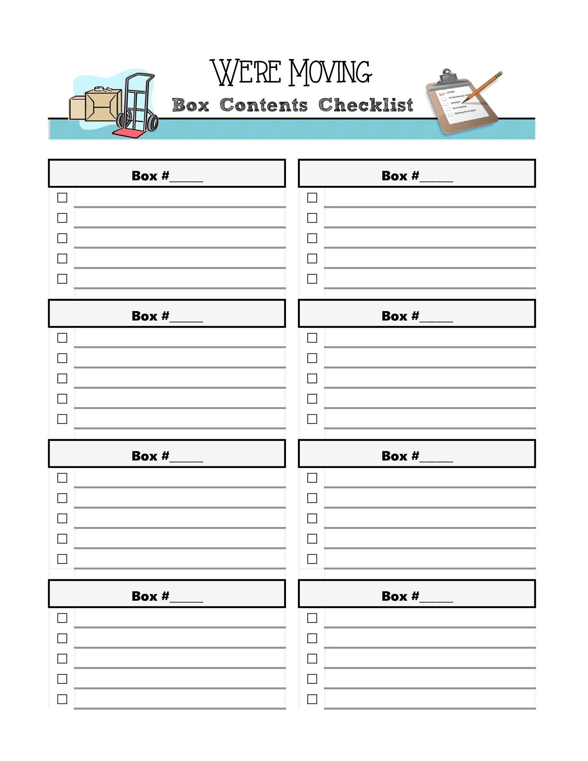 45 Great Moving Checklists [Checklist for Moving In / Out] ᐅ ...