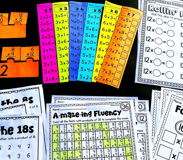 Miss Giraffes Class: Multiplication Facts Practice Worksheets ...