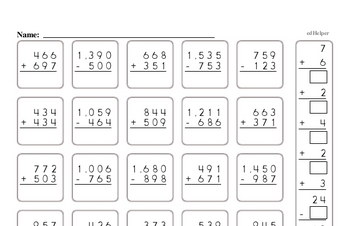 Third Grade Subtraction Worksheets - Multi-Digit Subtraction ...