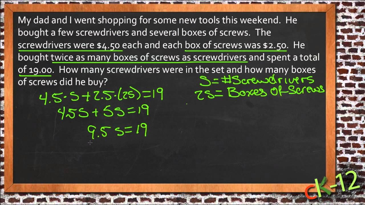Solving Real-World Problems Using Multi-Step Equation: An Application  (Algebra I)