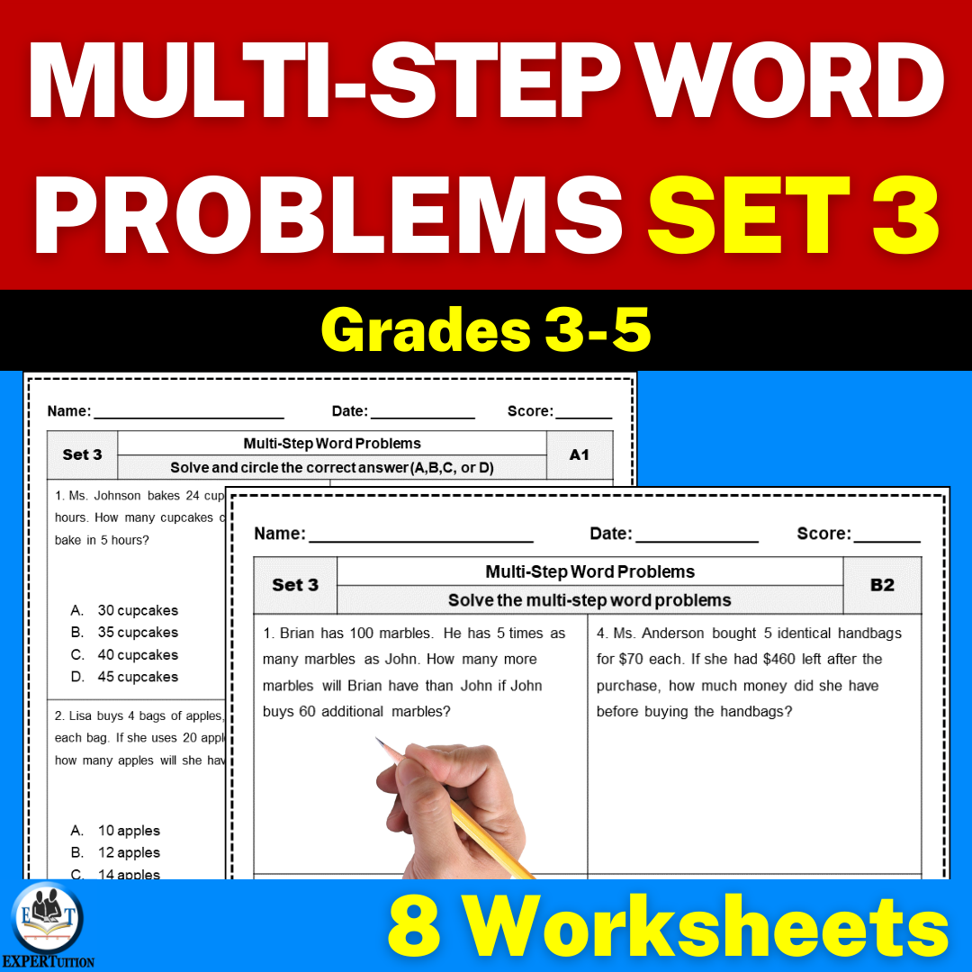 multi step word problem worksheet