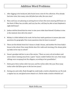 Math Word Problems