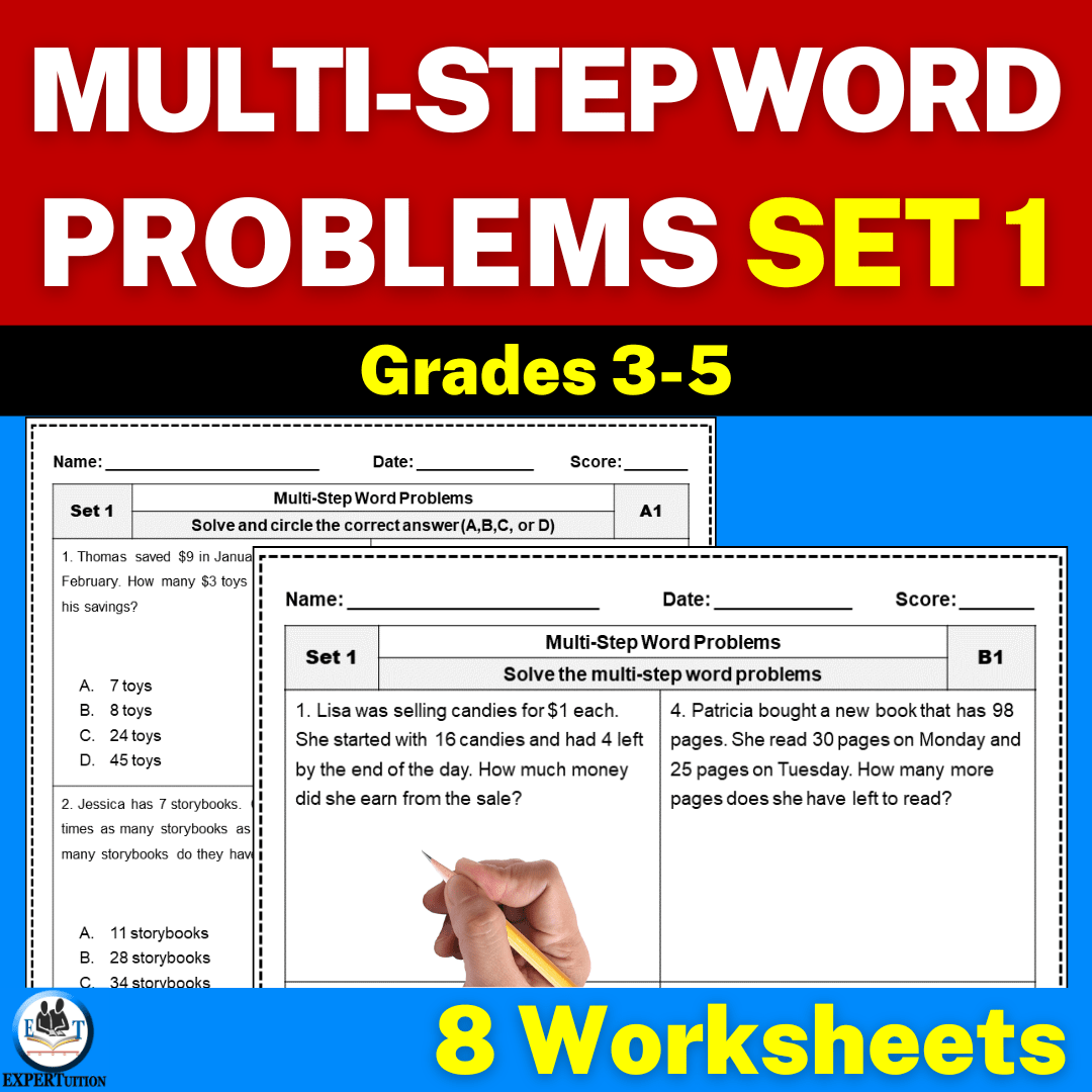 multi step word problems 5th grade worksheet