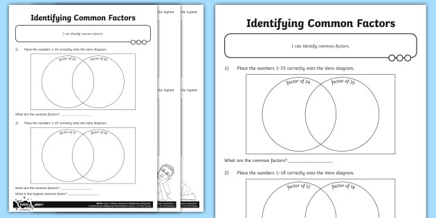 Factors and Multiples Worksheet (teacher made) - Twinkl