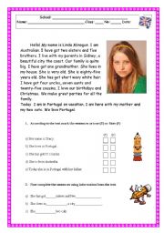 multiple choice reading worksheet with