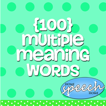 multiple meaning words and definitions