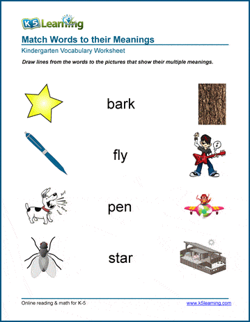 Multiple Meaning Words Worksheets | Worsheets library