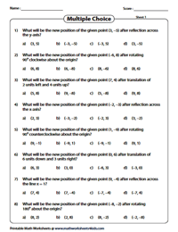 Transformation Worksheets - Reflection, Translation, Rotation