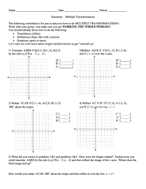 Multiple Transformations Worksheet - Fill Online, Printable ...