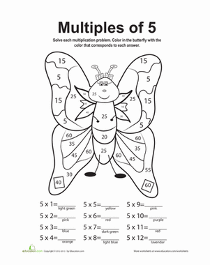 multiples of 2 worksheet