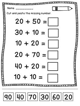 multiples of ten worksheet