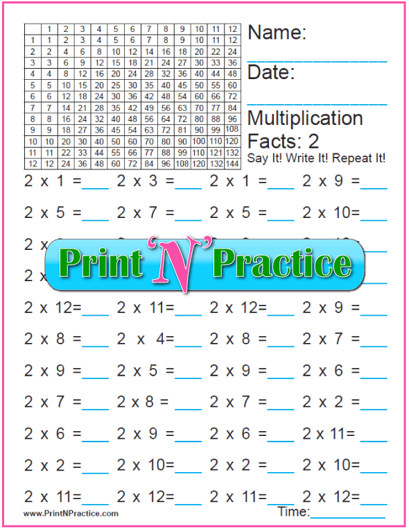 70+ Fun Multiplication Worksheets ⭐ Charts, Flash Cards