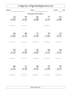 Long Multiplication Worksheets - Worksheets Library