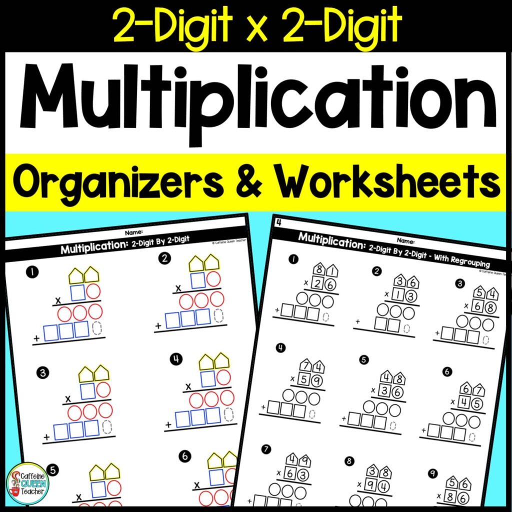 multiplication algorithms worksheet