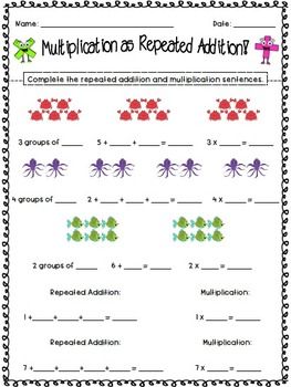 multiplication and addition worksheet