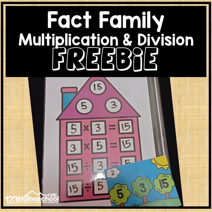 FREE Multiplication &  Division Fact Family Task Cards &  Worksheets