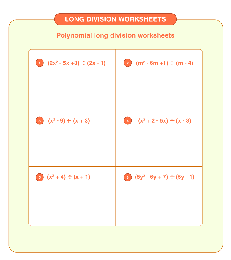 Long Division Worksheets| Download Free Printables For Kids