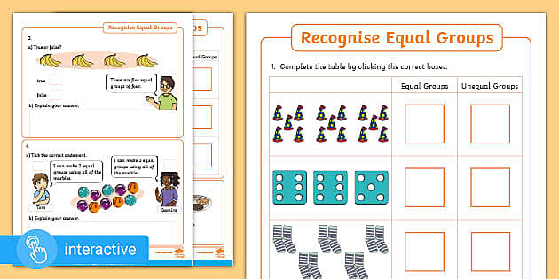 ? Digital PDF: Support White Rose Y2: Recognise Equal Groups