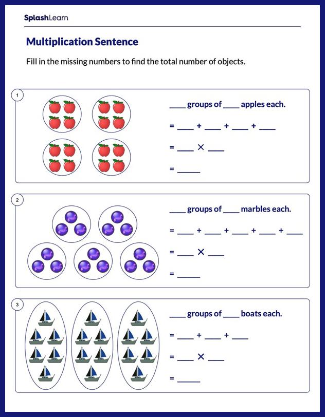 multiplication as repeated addition worksheet