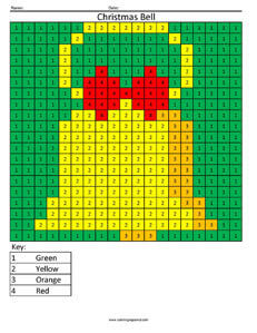Christmas Math - Coloring Squared