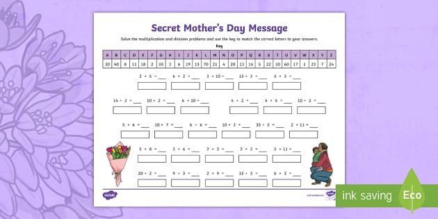 Mothers Day Multiplication and Division Activity | Twinkl