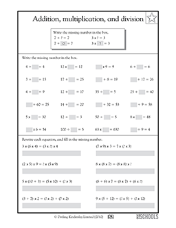 Addition, multiplication, and division | 3rd grade, 4th grade Math ...
