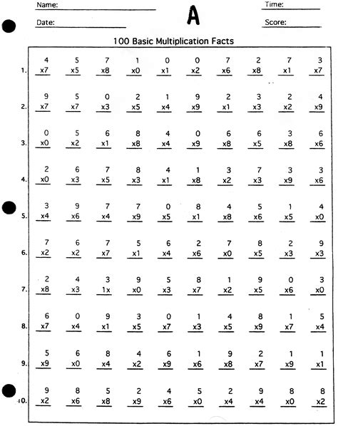 Math Work Sheet Generator