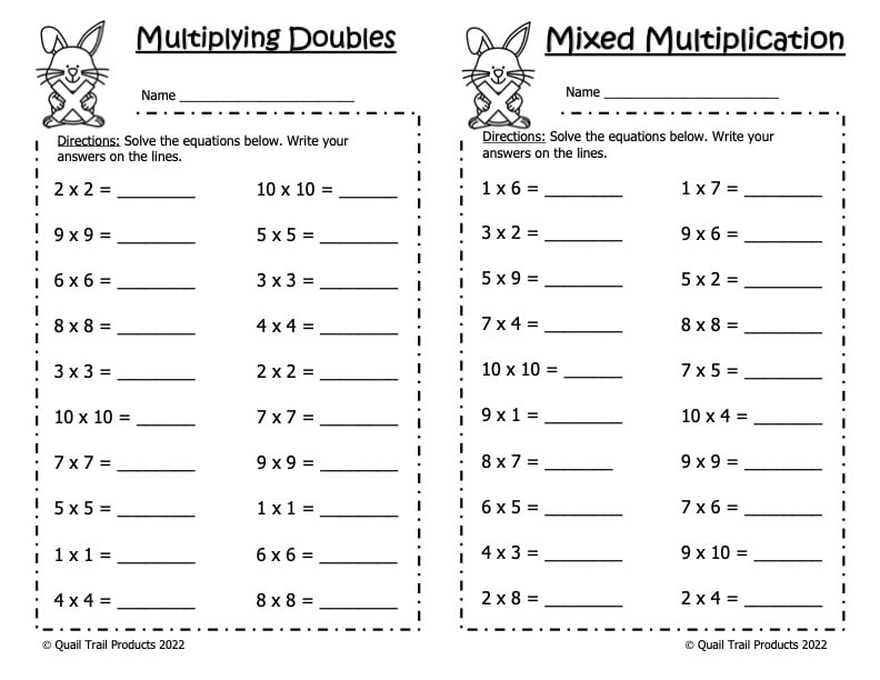 Free Multiplication Facts Worksheet 0 10 Download Free Multiplication