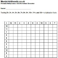 multiplication facts worksheet generator free