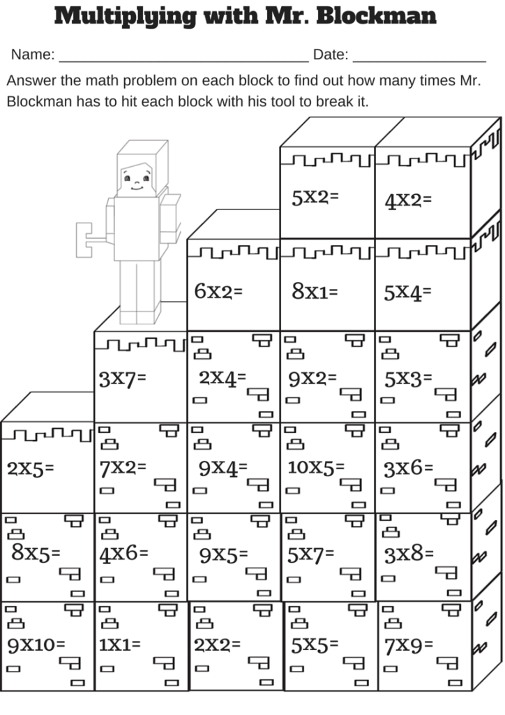multiplication facts worksheet pdf