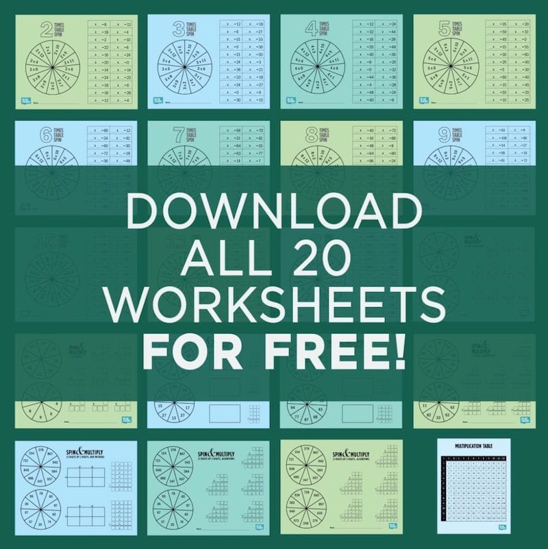 Free Multiplication Games Printable Packet - Spinner Games ...