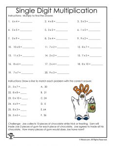 3rd Grade Halloween Math Worksheets: Multiplication and Division ...
