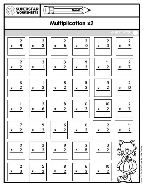 multiplication mad minute worksheet