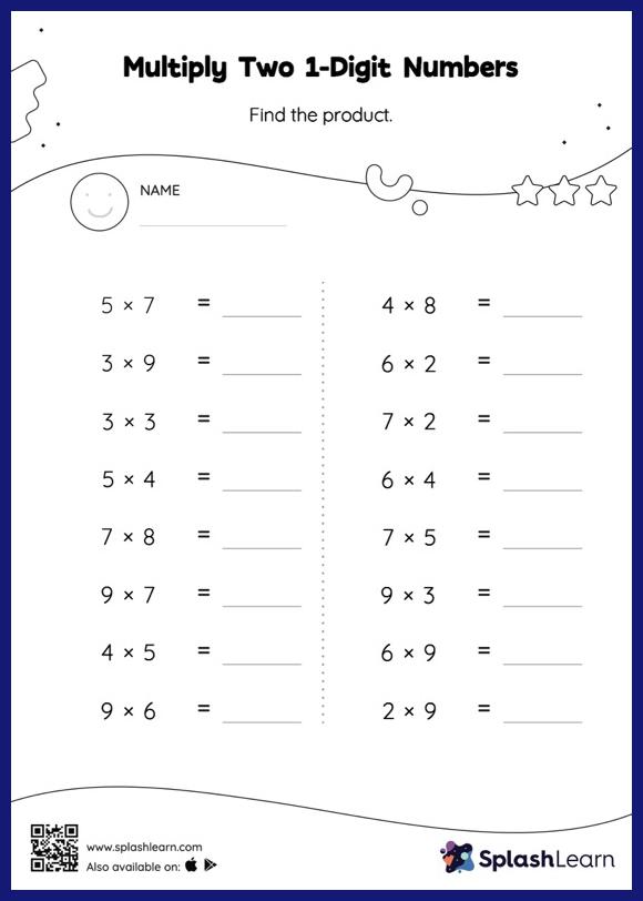 Multiply Two 1-Digit Numbers: Horizontal Multiplication - Math ...
